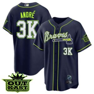 Men’s Atlanta Braves Outkast Cool Base Jersey V2- All Stitched