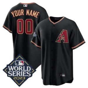Diamondbacks Black 2023 World Series Custom Jersey – All Stitched