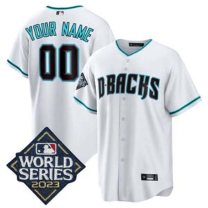 Diamondbacks White 2023 World Series Custom Jersey – All Stitched