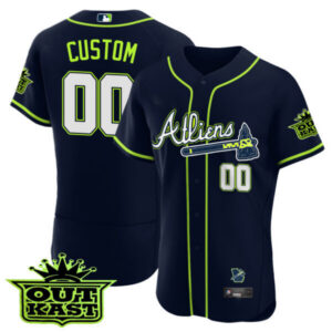 Atlanta Braves Atliens Flex Base Custom Jersey V4 – All Stitched