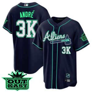 Men’s Atlanta Braves Atliens Cool Base Jersey – Galaxy Version – Stitched