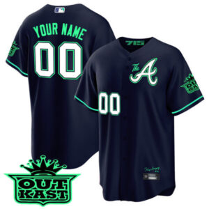 Atlanta Braves Atliens The A Cool Base Custom Jersey – Galaxy Version – Stitched