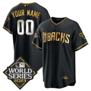 Diamondbacks 2023 World Series Cool Base Gold Custom Jersey – All Stitched