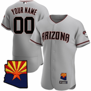 Arizona Diamondbacks Arizona State & 25th Anniversary Year Patch Custom Jersey – – All Stitched