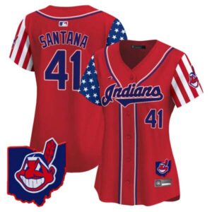 Women’s Cleveland Indians 2025 Independence Day Vapor Premier Limited Jersey – All Stitched