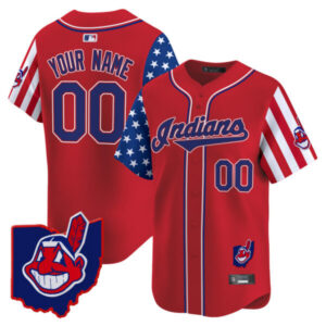 Cleveland Indians 2025 Independence Day Vapor Premier Limited Custom Jersey – All Stitched