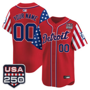 Detroit Tigers “America250 Edition” Vapor Premier Limited Custom Jersey – All Stitched