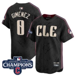 Men’s Cleveland Guardians 2024 AL Central Division Champions Vapor Premier Limited Jersey – All Stitched