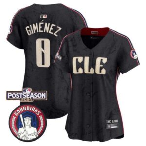 Women’s Cleveland Guardians 2024 Postseason Patch City Connect Vapor Premier Limited Jersey – All Stitched