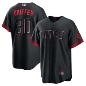Ken Griffey Jr. Cincinnati Reds 2023 City Connect Black Jersey – All Stitched