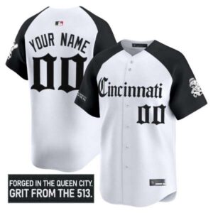 Cincinnati Reds ‘Gothic Queen City Edition’ Vapor Premier Limited Custom Jersey – All Stitched