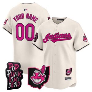 Cleveland Indians MGK Patch Vapor Premier Limited Custom Jersey – All Stitched