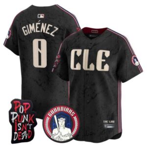 Men’s Cleveland Guardians MGK Patch Vapor Premier Limited Jersey – All Stitched