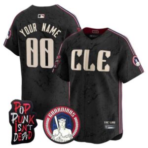 Cleveland Guardians MGK Patch Vapor Premier Limited Custom Jersey – All Stitched