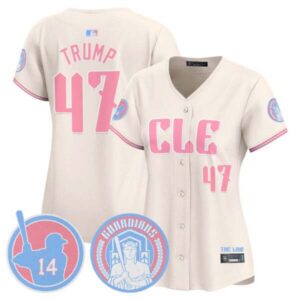 Women’s Cleveland Guardians Bubblegum Pink Vapor Premier Limited Jersey – All Stitched