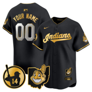 Cleveland Indians Larry Doby Patch Vapor Premier Limited Custom Jersey – All Stitched