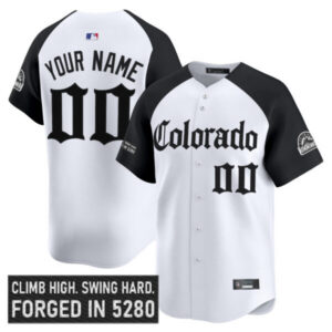 Colorado Rockies ‘Gothic Mile High Shadows Edition’ Vapor Premier Limited Custom Jersey – All Stitched