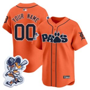Detroit Tigers Paws Patch Vapor Premier Limited Custom Jersey V2 – All Stitched