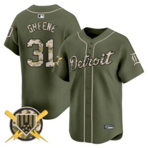 Detroit Tigers Armed Forces Day Vapor Premier Limited Jersey – All Stitched
