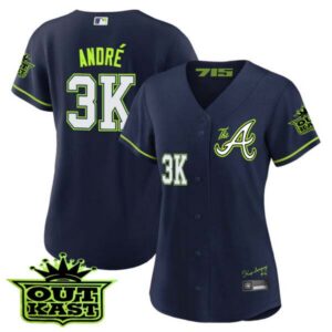 Women’s Atlanta Braves Atliens The A Baseball Jersey – All Stitched