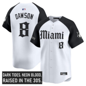 Men’s Miami Marlins ‘Gothic Vice Edition’ Vapor Premier Limited Jersey – All Stitched