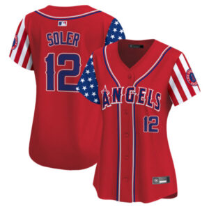 Women’s Los Angeles Angels 2025 Independence Day Vapor Premier Limited Jersey – All Stitched