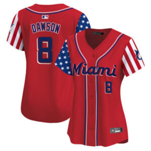 Women’s Miami Marlins 2025 Independence Day Vapor Premier Limited Jersey – All Stitched