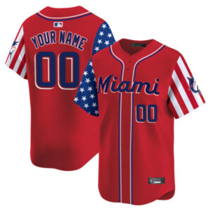Miami Marlins 2025 Independence Day Vapor Premier Limited Custom Jersey – All Stitched