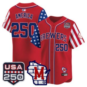 Men’s Milwaukee Brewers “America250 Edition” Vapor Premier Limited Jersey – All Stitched