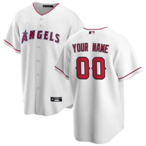 Los Angeles Angels White Custom Name & Number Jersey – All Stitched