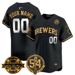 Milwaukee Brewers ‘Bob Uecker – 54 Seasons for Brewers’ Vapor Premier Limited Custom Jersey – All Stitched