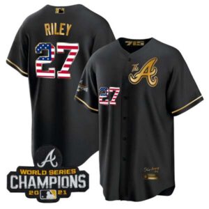 Men’s Atlanta Braves The A Gold Flag Cool Base Jersey – All Stitched