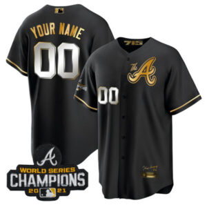 Atlanta Braves Champions City Connect Gold Custom Jersey – All Stitched