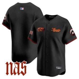 Men’s Mets Nas Illmatic Vapor Premier Limited Jersey V2 – All Stitched