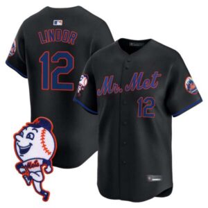 Men’s Mets Mr. Met Patch Vapor Premier Limited Jersey – All Stitched