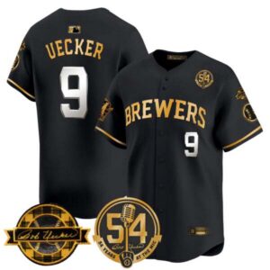 Men’s Milwaukee Brewers ‘Bob Uecker – 54 Seasons for Brewers’ Vapor Premier Limited Jersey – All Stitched