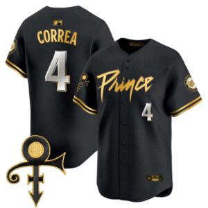Men’s Minnesota Twins Prince Patch Vapor Premier Limited Jersey V4 – All Stitched