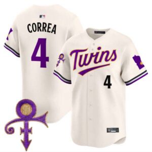 Men’s Minnesota Twins Prince Patch Vapor Premier Limited Jersey V3 – All Stitched