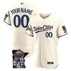 Minnesota Twins Flex Base Postseason Patch Custom Jersey – All Stitched