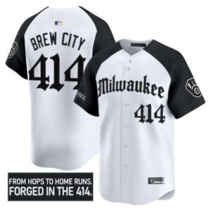 Men’s Milwaukee Brewers ‘Gothic 414 Shadows Edition’ Vapor Premier Limited Jersey – All Stitched