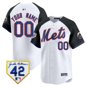 New York Mets 2024 Jackie Robinson Patch Vapor Premier Limited Custom Jersey – All Stitched
