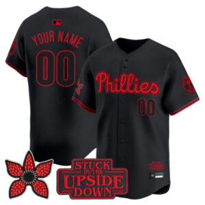Philadelphia Phillies ‘Stranger Things Edition’ Vapor Premier Limited Custom Jersey – All Stitched
