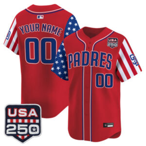San Diego Padres “America250 Edition” Vapor Premier Limited Custom Jersey – All Stitched