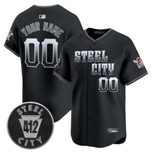 Pittsburgh Pirates 412 Patch Vapor Premier Limited Custom Jersey V8 – All Stitched