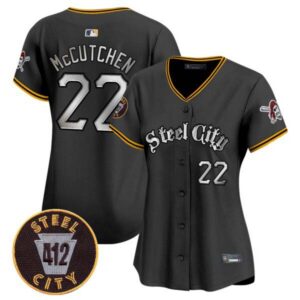 Women’s Pittsburgh Pirates 412 Patch Vapor Premier Limited Jersey V2 – All Stitched