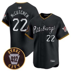 Men’s Pittsburgh Pirates 412 Patch Vapor Premier Limited Jersey V7 – All Stitched
