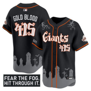 Men’s San Francisco Giants ‘Halloween Fog Edition’ Vapor Premier Limited Jersey – All Stitched