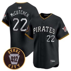 Men’s Pittsburgh Pirates 412 Patch Vapor Premier Limited Jersey V6 – All Stitched