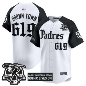 Men’s San Diego Padres ‘Gothic Edition’ Vapor Premier Limited Jersey V2 – All Stitched