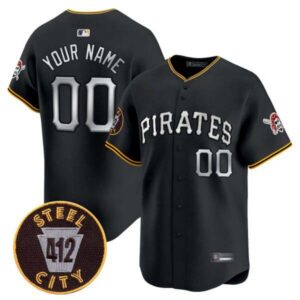 Pittsburgh Pirates 412 Patch Vapor Premier Limited Custom Jersey V6 – All Stitched